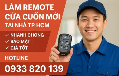Làm Remote Cửa Cuốn Mới Tại Nhà TP.HCM – Có Mặt Sau 15 Phút