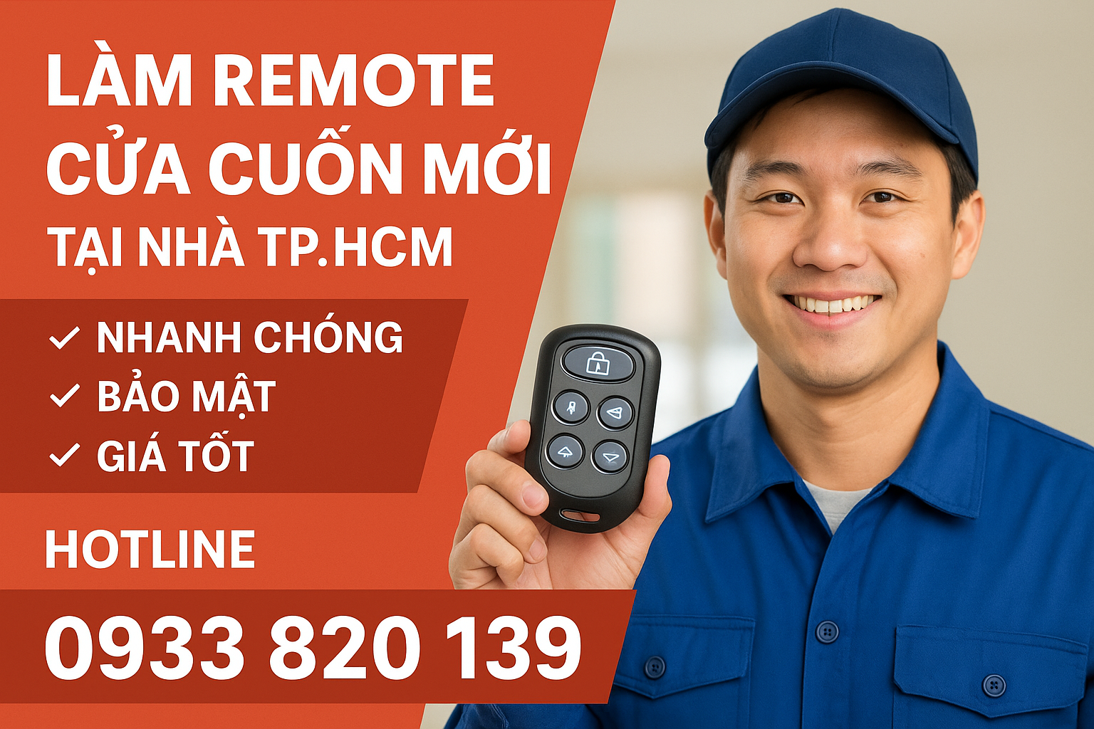 Làm remote cửa cuốn tại nhà, uy tín giá rẻ nhanh chóng