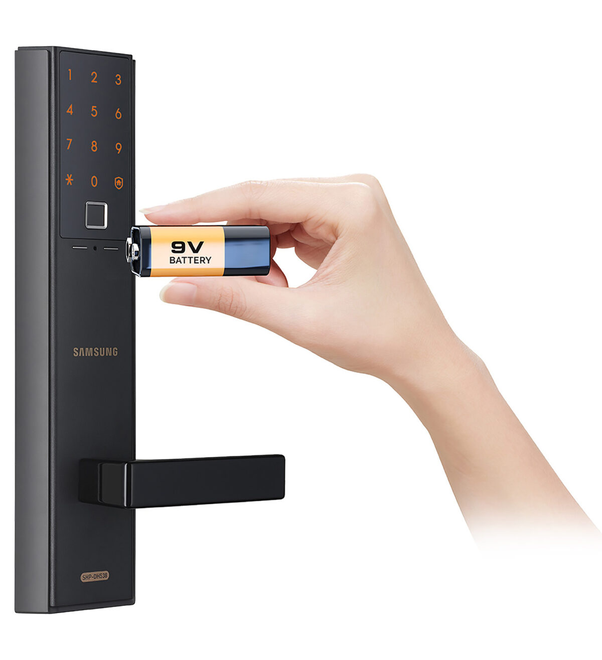 Cách thay pin cho khóa điện tử Samsung SHP-DH538