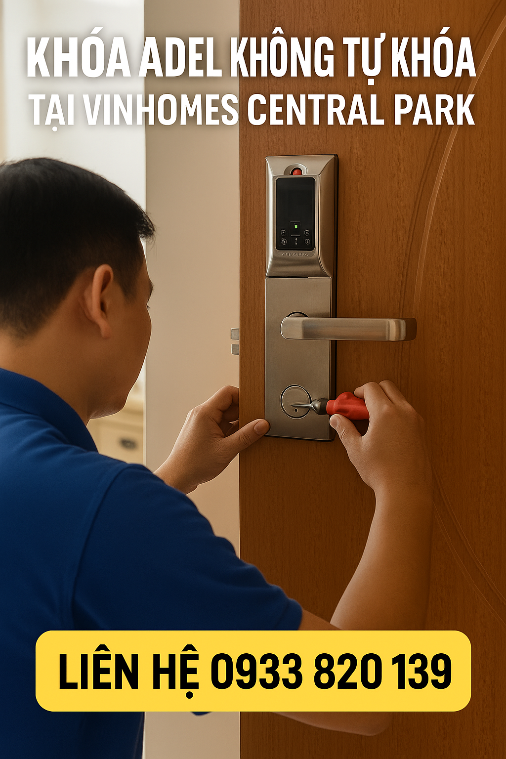 Thợ sửa khóa adel vinhomes central park uy tín có bảo hành