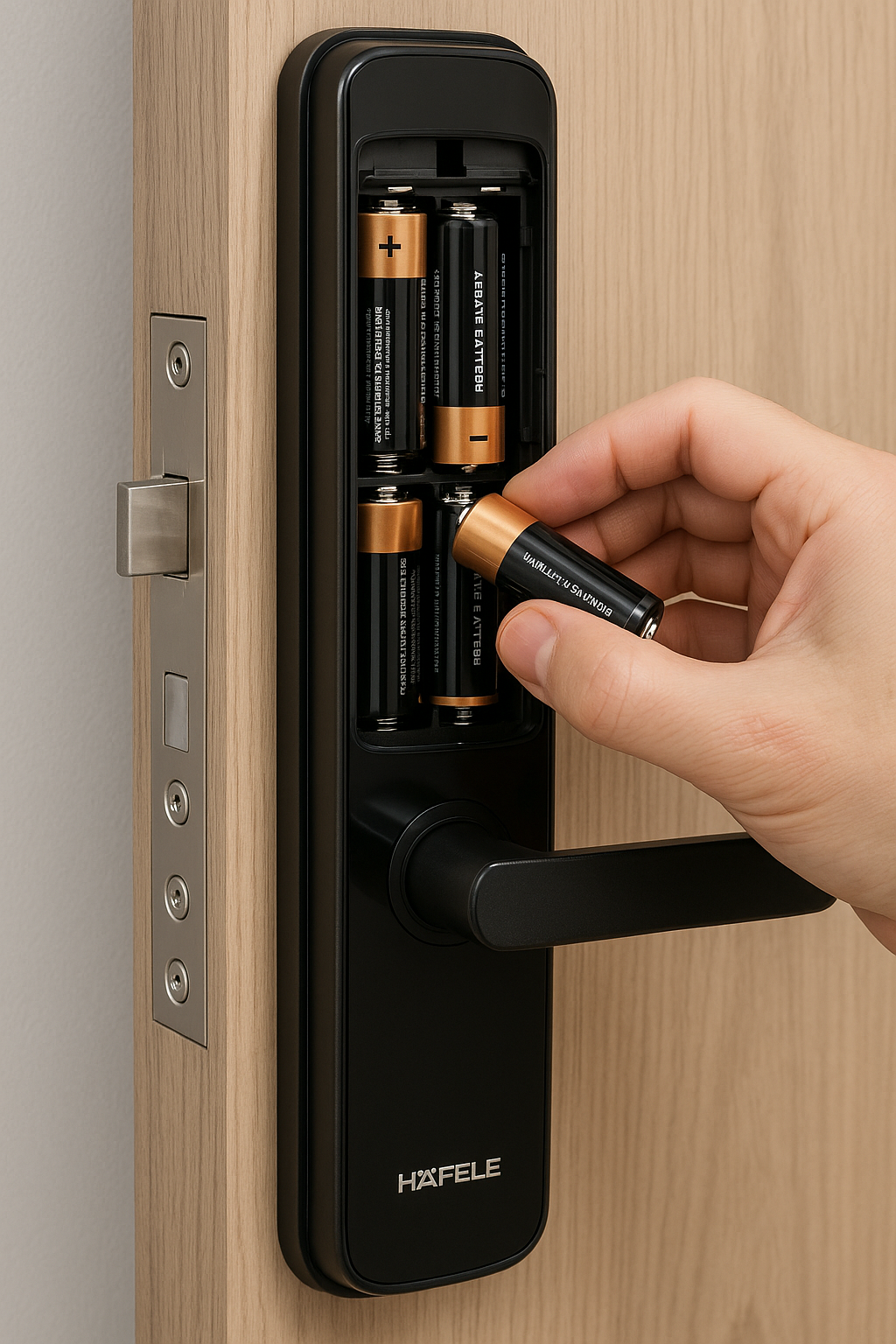 Thay pin khóa điện tử Hafele tại nhà