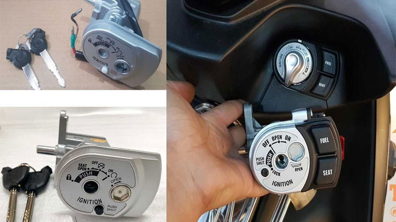 Bảng giá thay ổ khóa xe máy Exciter 150 và 135 mới nhất 3 Tháo ổ khóa cũ và lắp bộ khóa mới